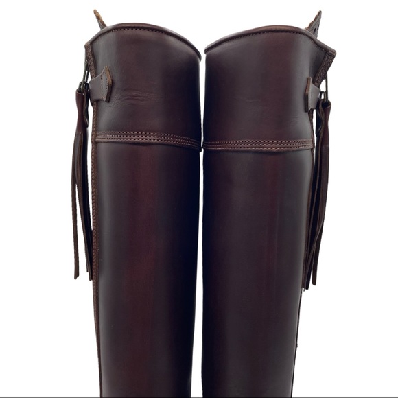 Penelope Chilvers Leather Long Tassel Knee High Boot in Conker Size 38 - Picture 11 of 15
